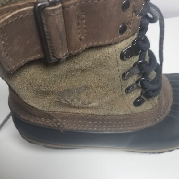 Sorel Womens Black Brown Winter Fancy Lace ll Hiking Winter & Rain Boots Sz 7 - Picture 10 of 15